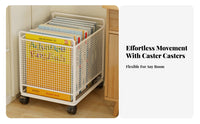 Wheeled Organizer container With casters Rolling Storage Crate Stackable for Study Room