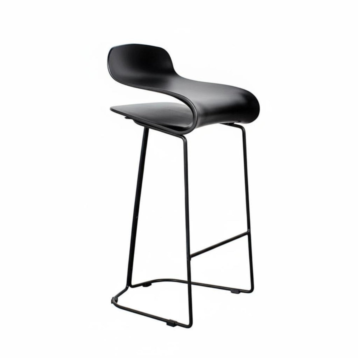 Modern Design Suspended Seat Stool Minimalist Look Bar Chair Long-Lasting Frame Seating Furniture Integrated Footrest for Homeowners, Adults, Cafe Owners, Counter, Kitchen Island, Reception Area, Dining Room