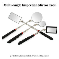 Vehicle Undercarriage Inspection Mirror Illuminated Telescoping Inspection Mirror Distortion-Clear Reflection