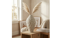 Vase with Undulating Texture Textured Resin Vase Organic Flower Holder for Shelf Display