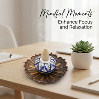 Gold Finish Aroma Base, Antique Bronze Fragrance Holder, Ceramic Alloy Home Fragrance, Decorative Flower Meditation Room, Artistic Lotus Design