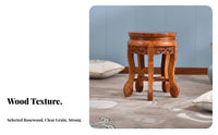 Round Drum Stool Traditional Chinese Design Household Furniture Sturdy Wood Construction Polished Finish for Grown-up S