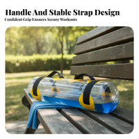 Cylindrical Shape Workout Water Bag Carrying Straps Training Water Bag Clear Body Strength Training Sandbag Substitute Filling Cap