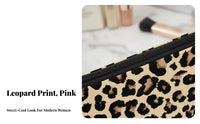 Leopard Print Makeup Bag Large Capacity Leopard Print Cosmetic Bag Portable