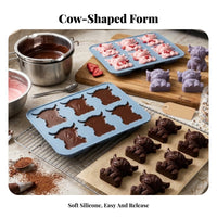 Food-Grade Silicone Highland Cow Ice Cube Mold Creative Design Highland Cow Ice Mold Safe for Mixed Drink Enthusiasts, Kids, Parties