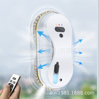 Water Spraying Round Window Cleaning Robot with EU Plug