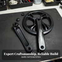 Mountain Bike Crank Component S Et 7/8-Gear Compatible Triple Chainring Crank Component S Et Cycle Crank Component Set Aluminum