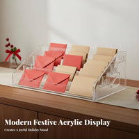 Acrylic Card Display Stand Transparent 5 Tier Acrylic Card Display Tiered Design