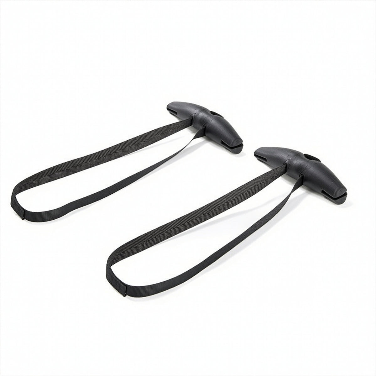 2 Pieces Curved Handle with Strap Non-Slip Rowing Handle with Strap Heavy Duty