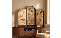 Three-Panel Desktop Screen New Chinese-Style Mini Folding Screen 3-Panel Divider Arched Tabletop Divider Decorative