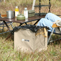 Collapsible Trash Bin 10L-100L, Foldable Car Trash Bin made of Tarpaulin, Square Waste Bin for Camping & Motorhome, 36x36x39cm