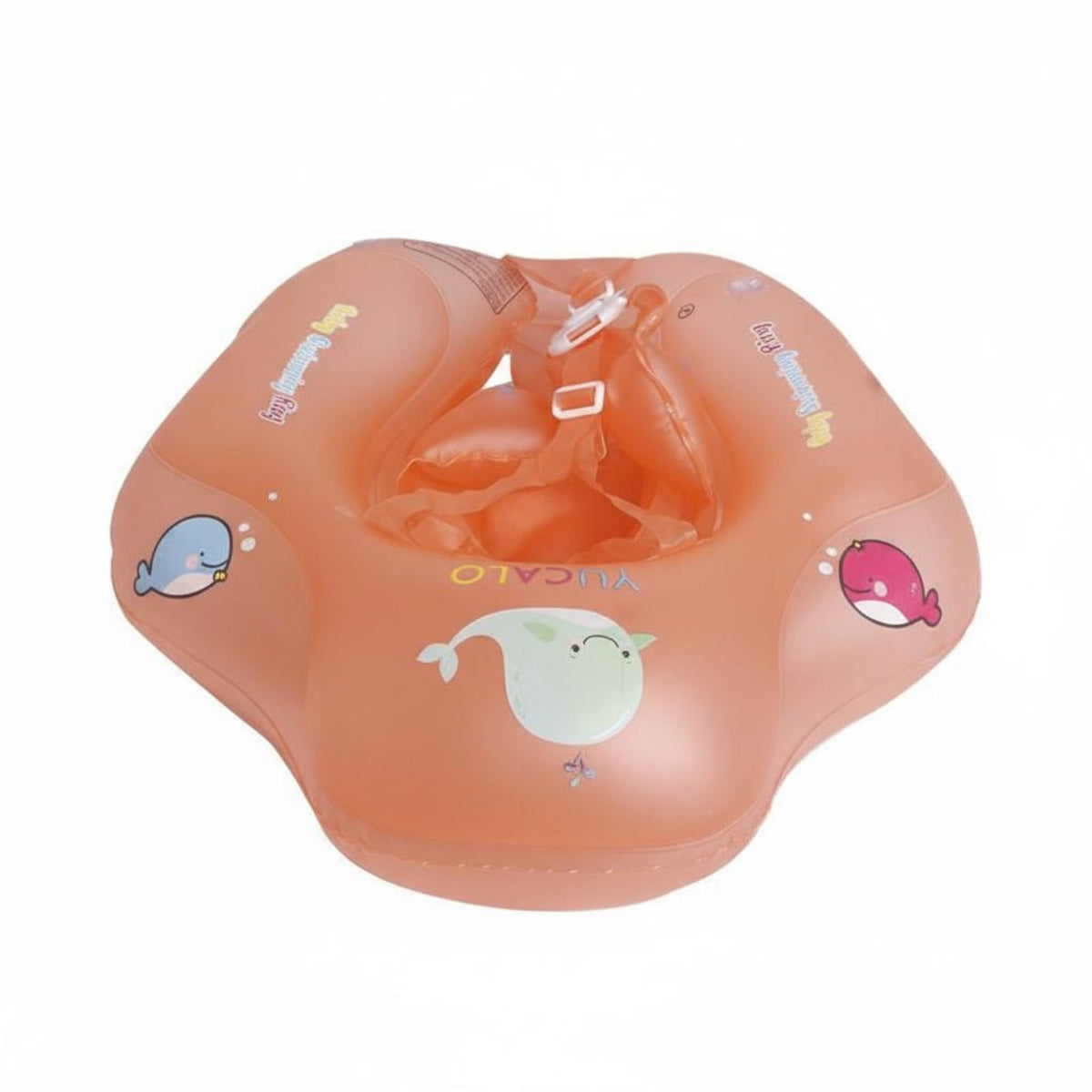 Thickened Material Baby Swim Buoy with Canopy Lightweight Inflatable Underarm Swimming Float Phthalate-Free Safe for Infants, Toddlers