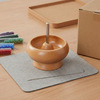 Solid Wood Wooden Bead Rotator Time Saver Bead Rotator Bowl Polished Rotation Versatile for Crafters