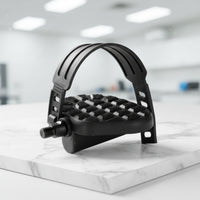 Exercise Bike Pedals with Straps Anti-Slip Exercise Bike Pedal Replacement Pedals Threaded Textured for Home Gym