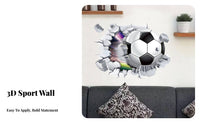 Dimensional Sport Wall Sticker Removable Stadium View Wall Sticker Auto Peel and Stick for Children, Bedroom