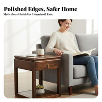 With casters C-Shaped Rolling Table Movable Wheeled C-Shaped Table Space-Saving Household Furniture Multi-Functional for Apartment Dwellers, Homeowners, Students, Living Room, Bedroom, Small Spaces, Home Office