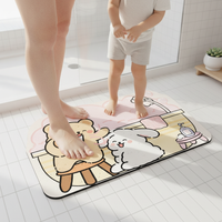 Irregular Diatomaceous Earth Bath Mat - Non-Slip, Super Absorbent, Quick Dry Bathroom Floor Mat