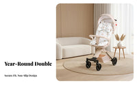 Breathable Material All-Season Pushchair Pad Skin-Friendly Baby Pushchair Cushion Soft & Comfortable for Babies, Travel, Daily Walks