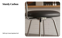 Retro Design Bar Stool with Backrest Nordic Design Upholstered Stool with Backrest Minimalist Look Counter Chair Sturdy Frame for Homeowners, Restaurant Owners, Couples, Kitchen Island, Cafe, Dining Room