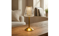 Crystal Table Lamp Dimmable Night Light 3 Color Modes for Bedroom, Restaurant