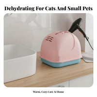 360° Airflow Pet Drying Box Constant Temperature Control Automatic Pet Dryer Box Low Noise Design Cat Drying Cabinet Overheat Protection for Cats, Home Use