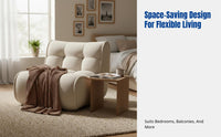 Lazy Sofa, Low-Profile Single Chair, Retro Design, Soft Chenille Fabric, For Bedroom, Balcony, Small Spaces