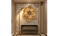 Flower Wall Decor 3D Resin Flower Plaque Floral Wall Accent Dimensional Sculpted for Living Room, Entryway