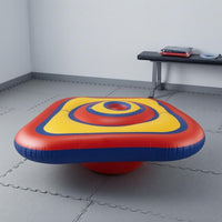 Inflatable Balance Seesaw Circular Graphics PVC Balance Seesaw Team Building Interactive Play