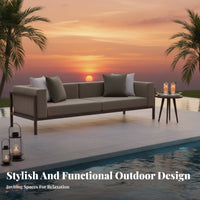 4 Pieces Waterresistant 4-Piece Wicker Sofa Set sun-resistant Outdoor Furnishing Woven design Patio Group All-Weather for Families, Homeowners, Adults, Balcony, Garden, spineyard, waterside