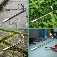 Polished Wrench with L-Handle Long-Lasting L-Handle Wrench Professional Spanner Nickel-Plated for Mechanics