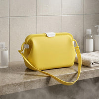 Waterproof Reusable Silicone Bag Carrying Strap Silicone Storage Bag Rounded Corners Pouch Rectangular for Travel, Kitchen