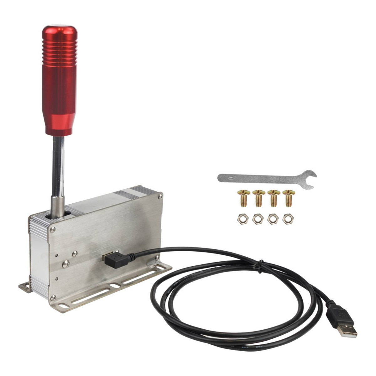 Realistic Sequential Shifter Metal PC Shifter with USB Cable Compact Controller Plug and Play for Gamers