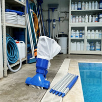 Portable Pool Vacuum Cleaner Jet-Style Pool Vacuum with Mesh Bag Slimline Manual for Above Ground Pools