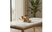 Candle Holder with Bird Nature-Avian Figure Tapered Candlestick Stand Shiny Tabletop Ornament for Dining Table