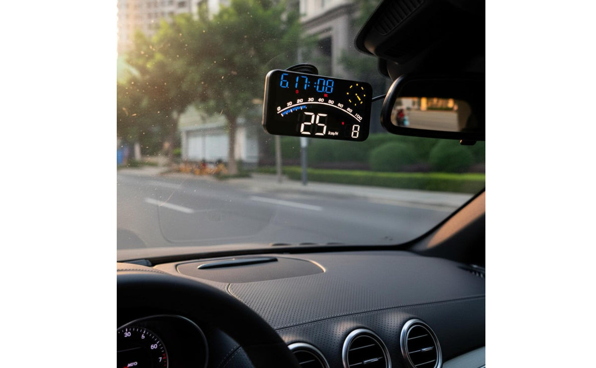 Overspeed Alarm Heads Up Display Plug and Play Car HUD No Film Required for Truck Drivers, Road Trips
