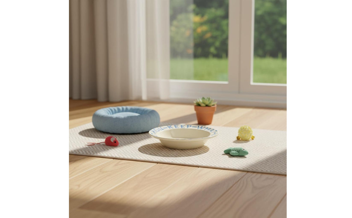 Easy to Clean Ceramic Cat Bowl Safe Material Flying Saucer Pet Bowl Dishwasher Safe Whisker Friendly Plate Stackable for Dogs