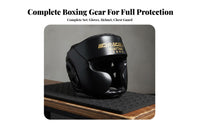 Comfortable Fit Spar Arena Gear Set Force Absorbing Sanda Fighting Protective Gear High-Density EVA Foam Padding Full Body Spar Arena Protection Set Long-Lasting PU Leather for Children, Adults, Combat Artists
