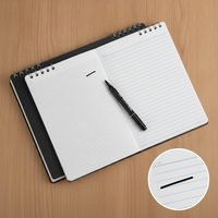B5 Kraft Paper Loose-Leaf Notebook with Eye-Care Pages for Students, Thickened Lined Journal