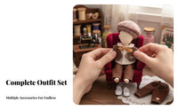 BJD Doll Outfit Detailed Accessories BJD Clothes Set and Match 16cm Doll Clothes Set for Hobbyists, Kids, Display