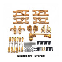 Front Rear Swing Arm Tie Rod Set Lightweight Shock Absorption Arm Steering Joint Kit Crash Resistant Aluminum Alloy RC Car Modification Parts