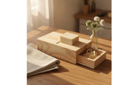 Wooden Soap Trimmer with Drawer Natural Wood for Home Workshop