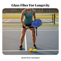 Fiberglass Pickleball Paddle Tournament Grade Pickleball Paddle Set Sports Equipment Shock Absorbent Comfortable Ergonomic Grip