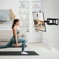 Heavy Duty Tilting TV Bracket Reduces Glare Tilting TV Wall Bracket Easy Installation Home Hardware Cold-Rolled Steel Construction for Exhibition Hall