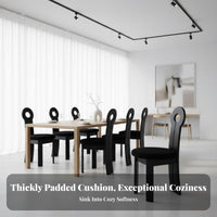 Solid Wood Retro Restaurant Chair Sturdy Construction Modern Cutout Back Chair Unique Design Indoor Seating Space-Saving for Cafe Owners, Interior Designers, Homeowners, Living Room, Home Office, Bedroom