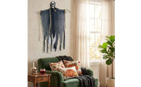 Hanging Cranium Specters Halloween Cranium Specters with Gauze Drape Outdoor Hanging Skeleton Decorations for Porch