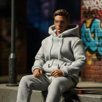 1/6 Scale Hoodie Set Three-Dimensional Tailoring 1/6 Scale Hoodie Action Figure Sweatsuit Functional Pockets Miniature