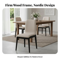 Modern Design Upholstered Backrest Chair Breathable Upholstered Side Chair Versatile Use Kitchen Seat Easy to Clean for Homeowners, Families, Restaurant Owners, Dining Room, Home