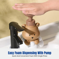 Cute Panda Paw Foam Dispenser Bottle, Press Pump for Soap, Lotion, Shower Gel, Mousse
