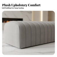 Tufted Bed-End Ottoman Multi-Purpose Upholstered Bench Comfortable Paddinging Modern Design for Bedroom, Walk-in Closet