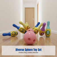 Kids Bowling Toy Set, Interactive Ball Game, Preschool Parent-Child Activity, Fun Throw and Catch, Gift Box for Training